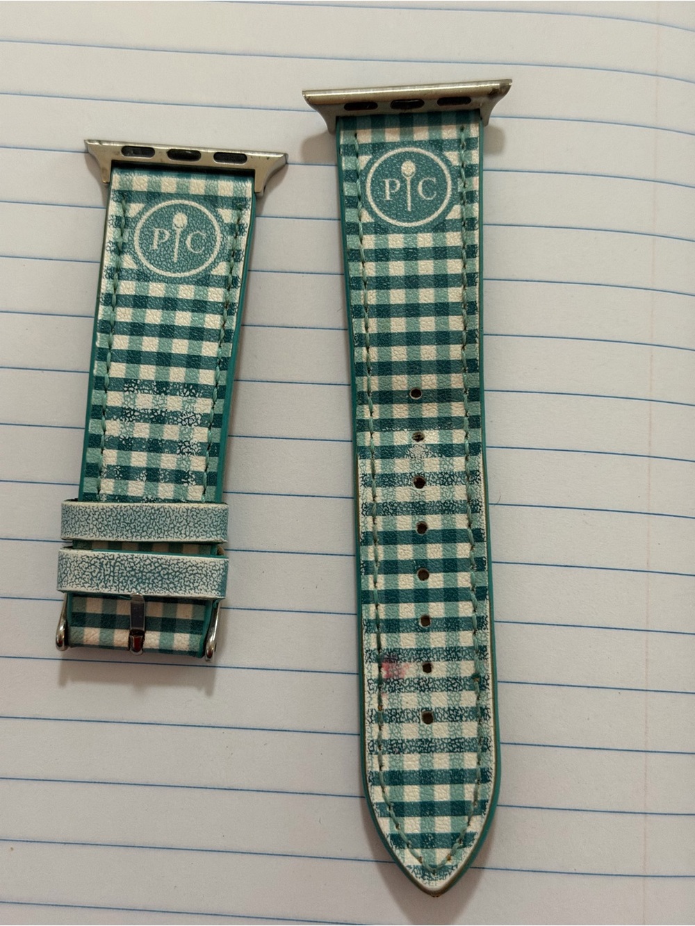 Parker Teal Gingham Smartwatch Band by